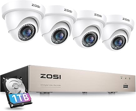prodotto Kit videosorveglianza 1080p Zosi 8 canali H.265+ con DVR e 4 telecamere immagine principale