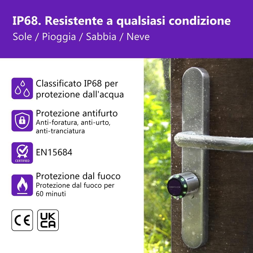 prodotto Cilindro Smart Europeo Waferlock C760 Impermeabile Antintrusione immagine 5