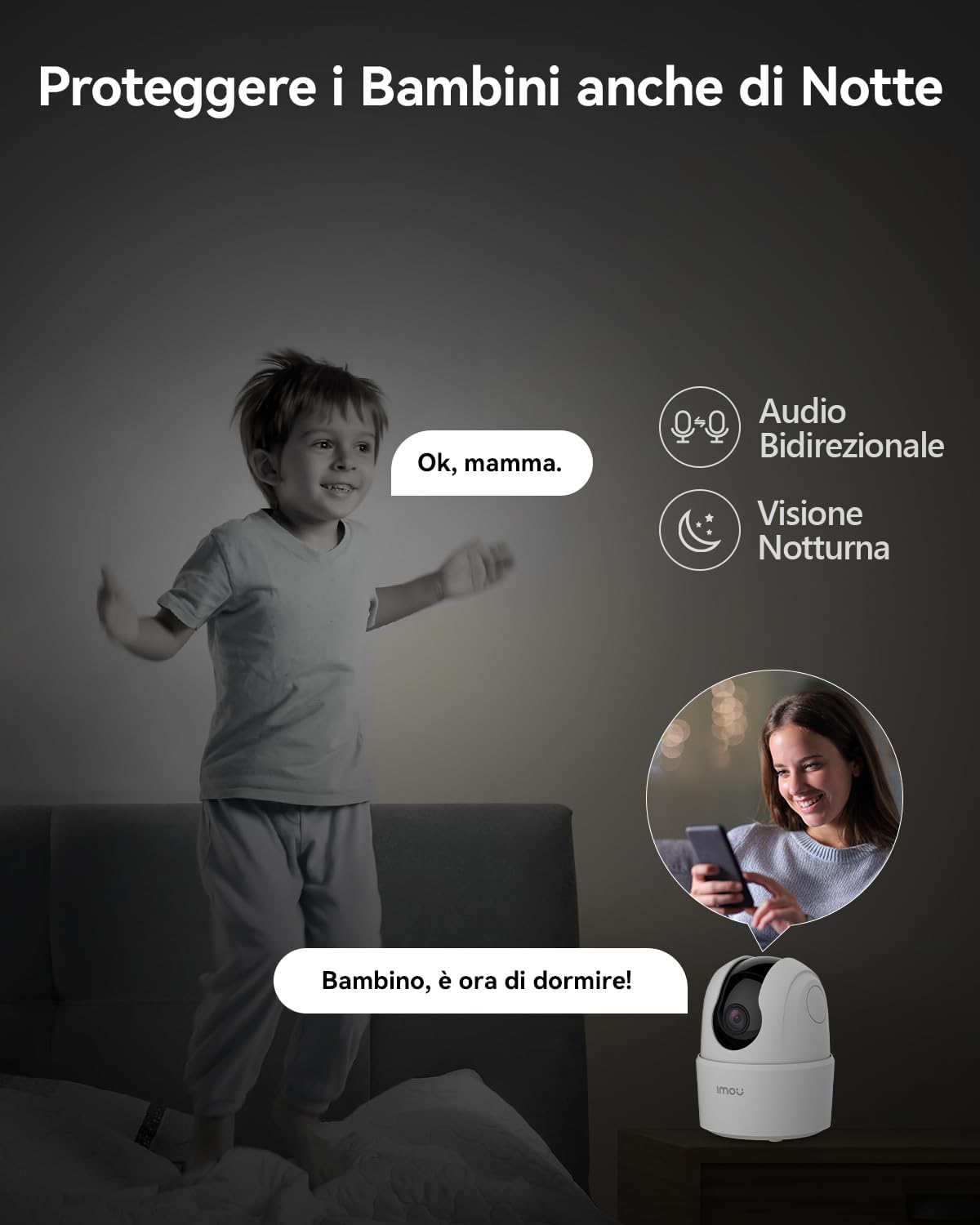 videocamera WiFi 3MP Videocamera WiFi 3MP Interno 2K con Rilevamento Umano - Sorveglianza Sicura immagine 4