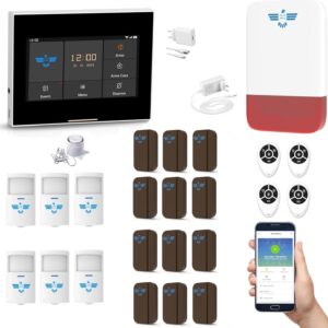 Allarme Casa Wireless ITALIAN Micro Touch con SIM GSM e App, Massima Sicurezza