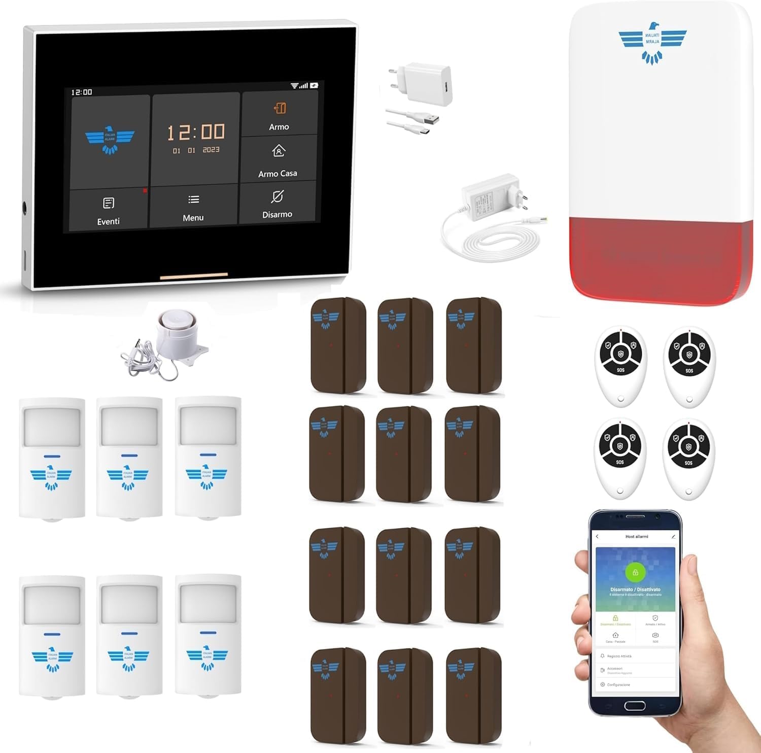 Allarme Casa Wireless ITALIAN Micro Touch con SIM GSM e App, Massima Sicurezza immagine principale