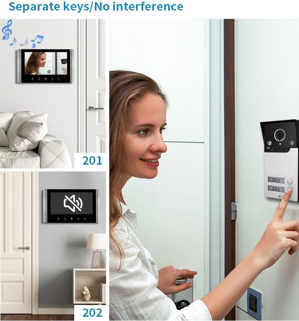 prodotto Videocitofono cablato con schermo 7 pollici e visione notturna impermeabile immagine 4