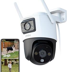 Videocamera WiFi 3MP 360° PTZ per Esterno con Visione Notturna a Colori