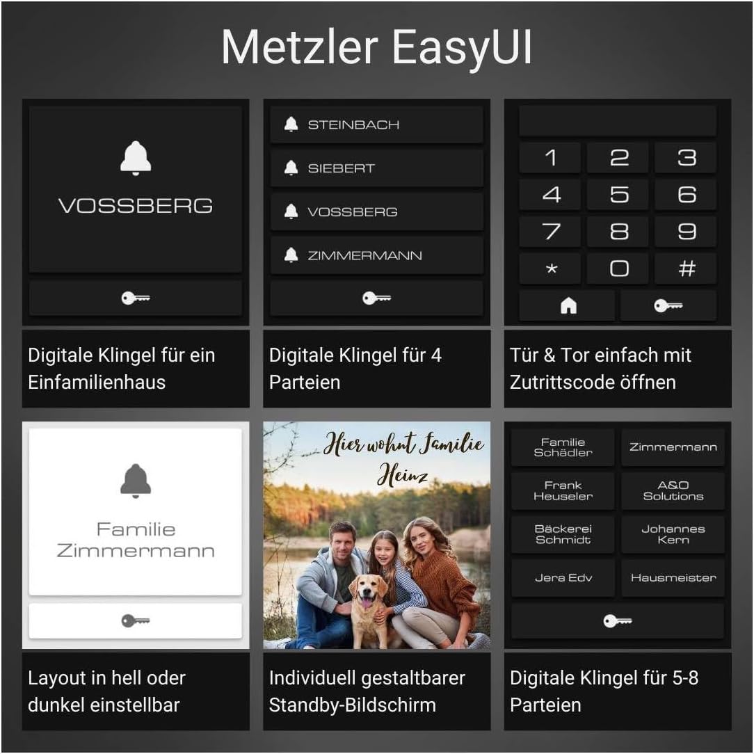 prodotto Videocitofono Metzler completo con display touchscreen e 3 monitor interni immagine 5