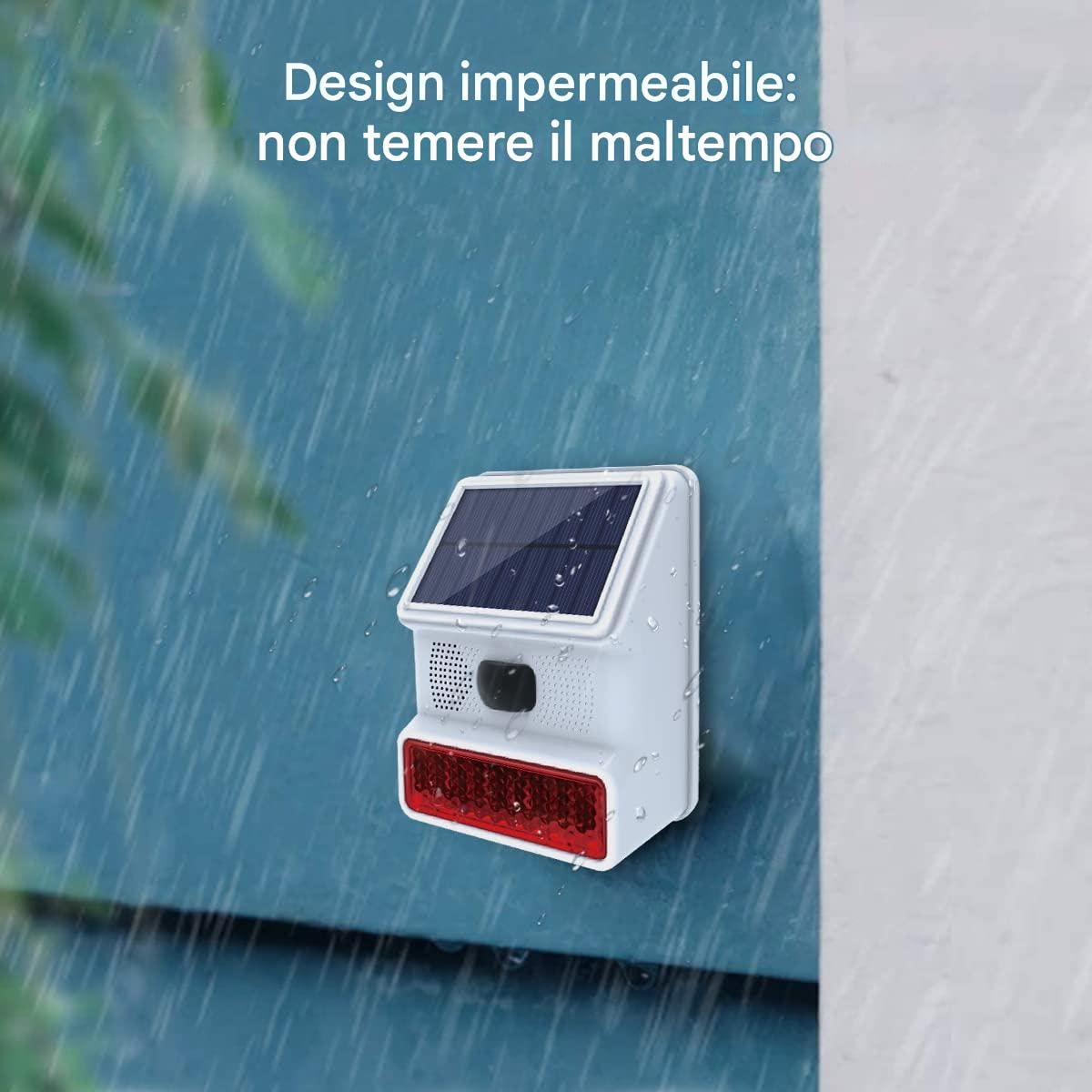 allarme casa Sirena da esterno solare con luce led per allarme casa PE523R immagine 6