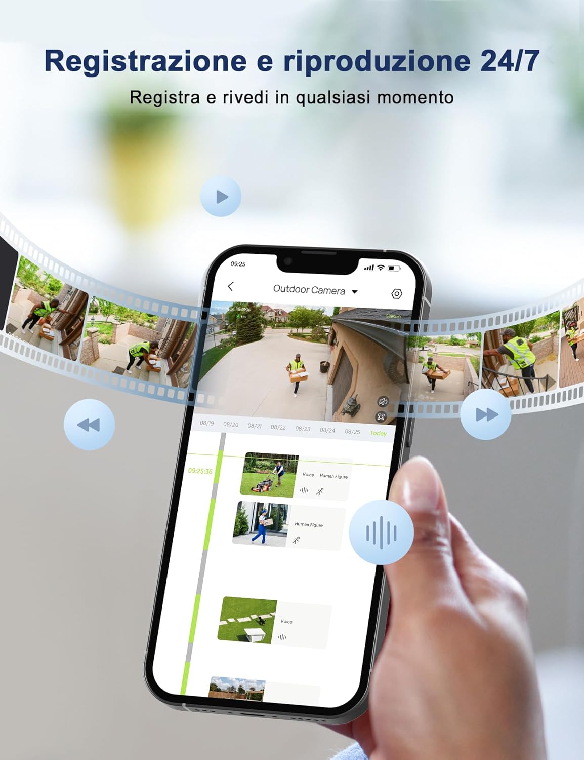 videocamera WiFi Videocamera WiFi esterno 1080P PTZ IP65 – Sicurezza smart e controllo remoto immagine 4