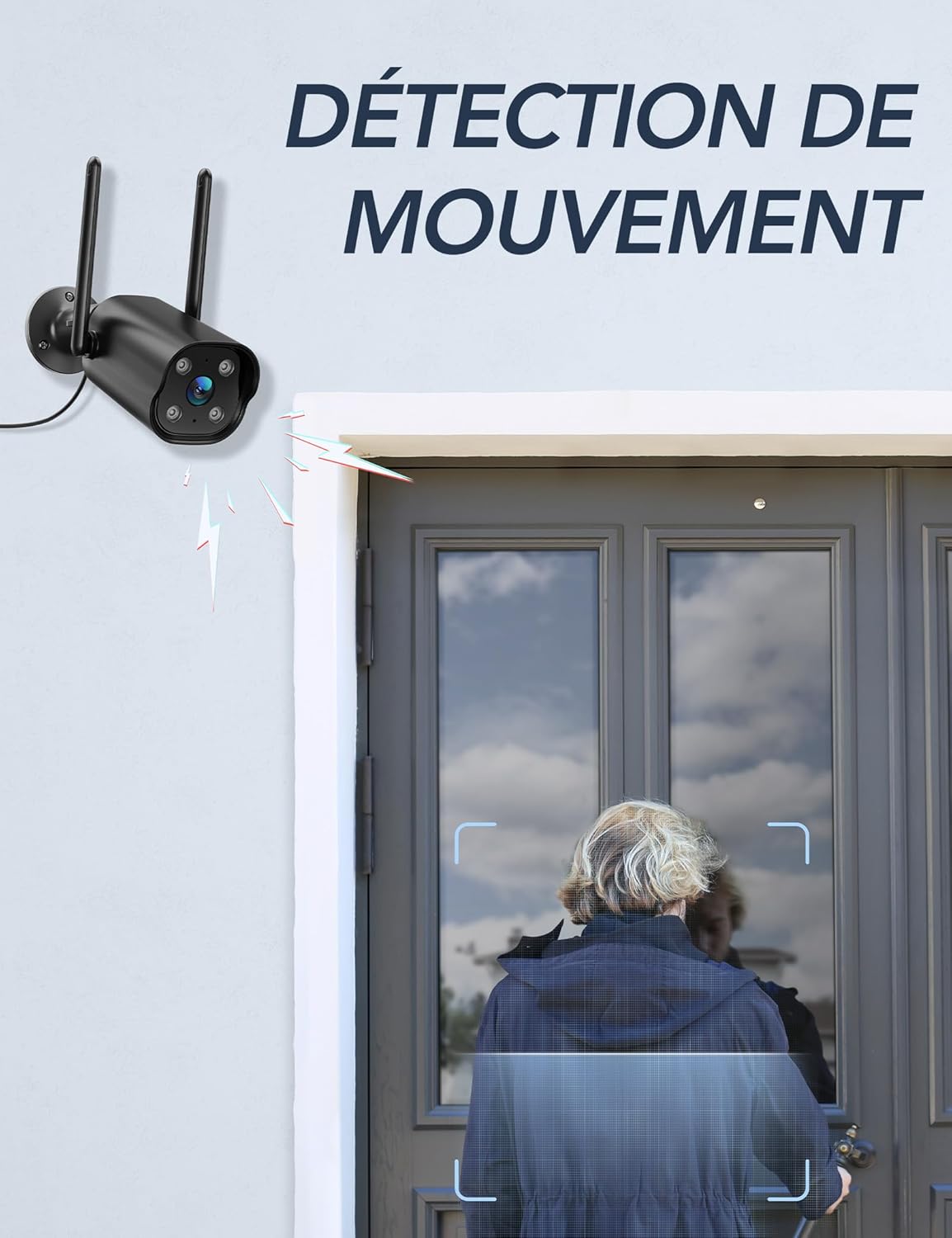 videocamera WiFi Videocamera WiFi da Esterno 2K Grandangolo con Sirena e IP65 immagine 5