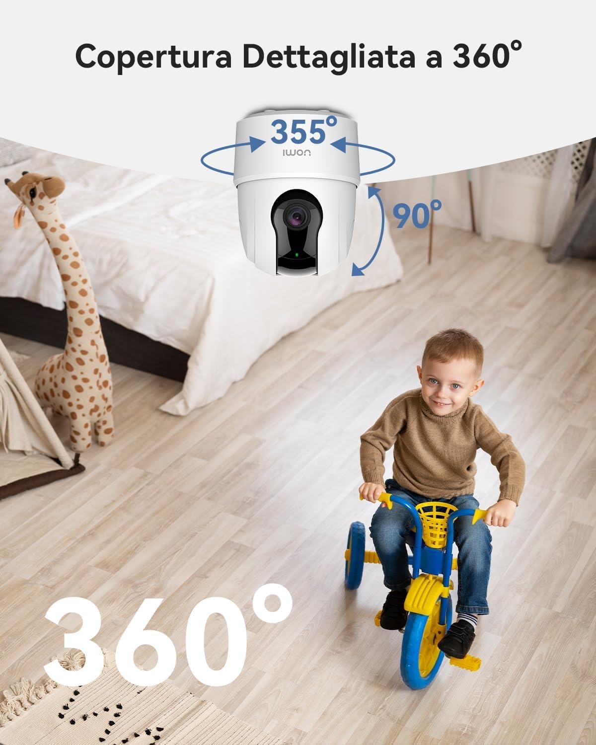 videocamera WiFi 3MP Videocamera WiFi 3MP Interno 2K con Rilevamento Umano - Sorveglianza Sicura immagine 3