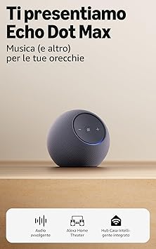 prodotto Echo Dot Max Alexa Hub Casa Intelligente – Audio Potente e Controllo Smart immagine 2