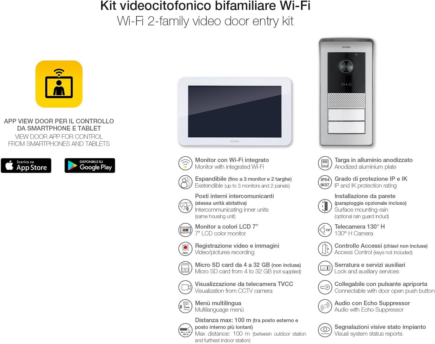 prodotto Kit videocitofono multifamiliare WiFi touch vivavoce Vimar immagine 3
