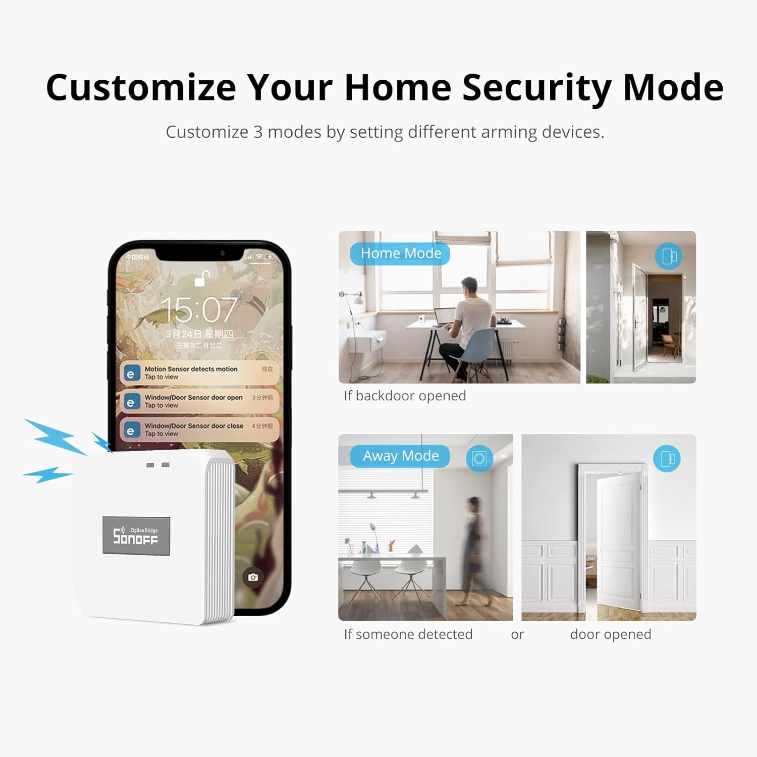 prodotto SONOFF Zigbee Hub Bridge Pro – Gateway Smart con WiFi e controllo app immagine 4