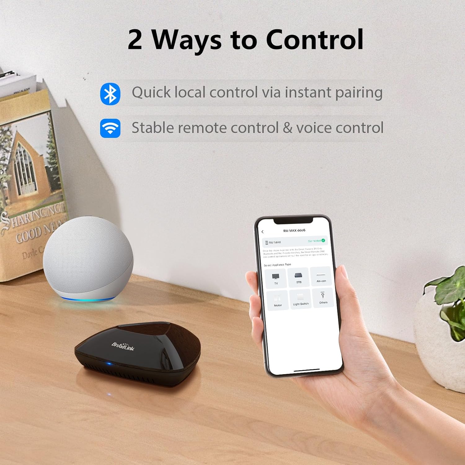 prodotto Hub Domotico WiFi Broadlink RM MAX per controllo dispositivi smart immagine 2