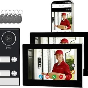 Videocitofono dome intelligente per 2 famiglie con doppio schermo 7”