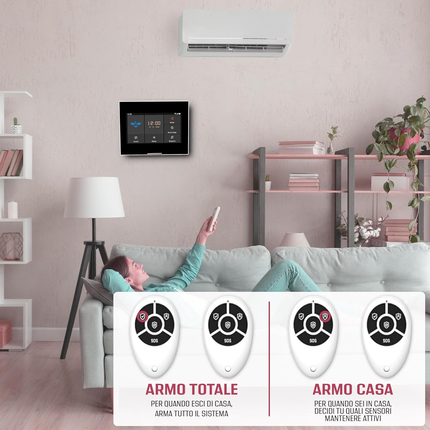 ITALIAN ALARM antifurto casa WiFi wireless completo con sirena esterna immagine 6