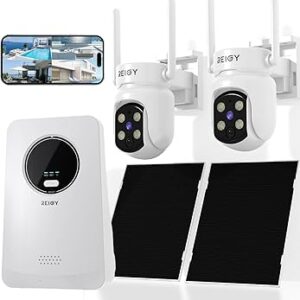 Videocamera WiFi 4MP da esterno con pannello solare e rilevamento PIR