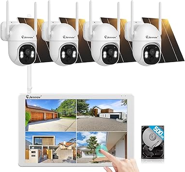 videocamera di sorveglianza 5MP Kit videocamera di sorveglianza 5MP solare con monitor 10" e visione notturna immagine principale