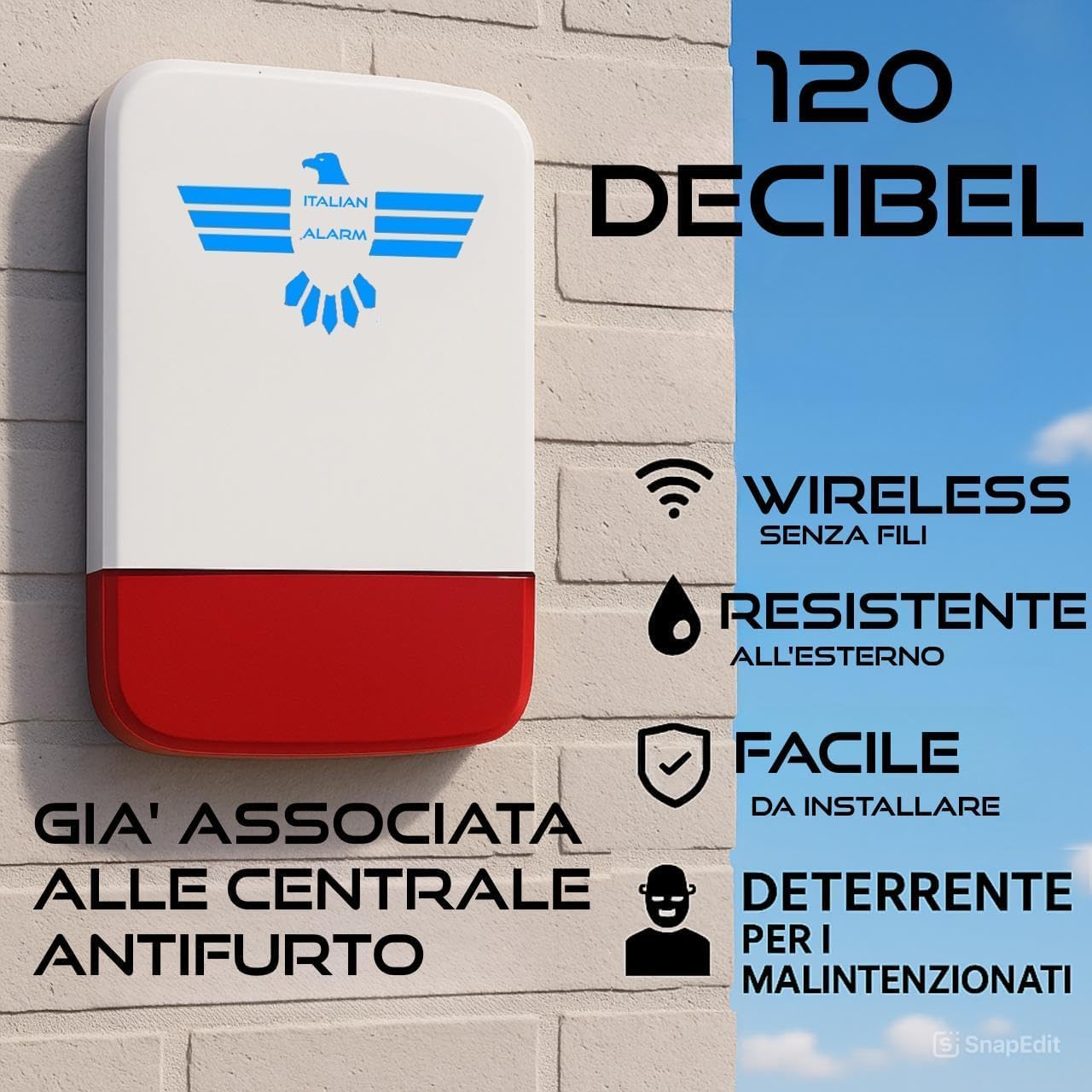 Allarme Casa Wireless ITALIAN Micro Touch con SIM GSM e App, Massima Sicurezza confezione originale