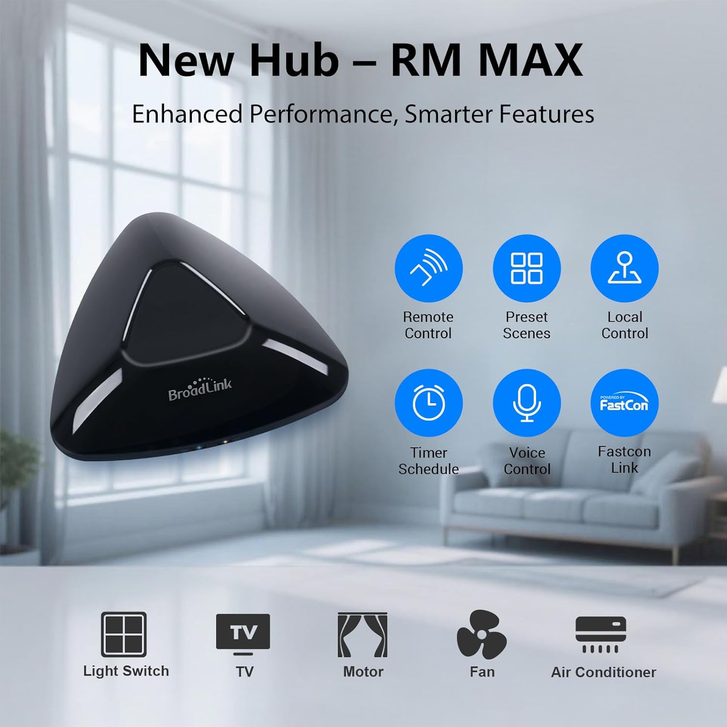 prodotto Hub Domotico WiFi Broadlink RM MAX per controllo dispositivi smart immagine 4
