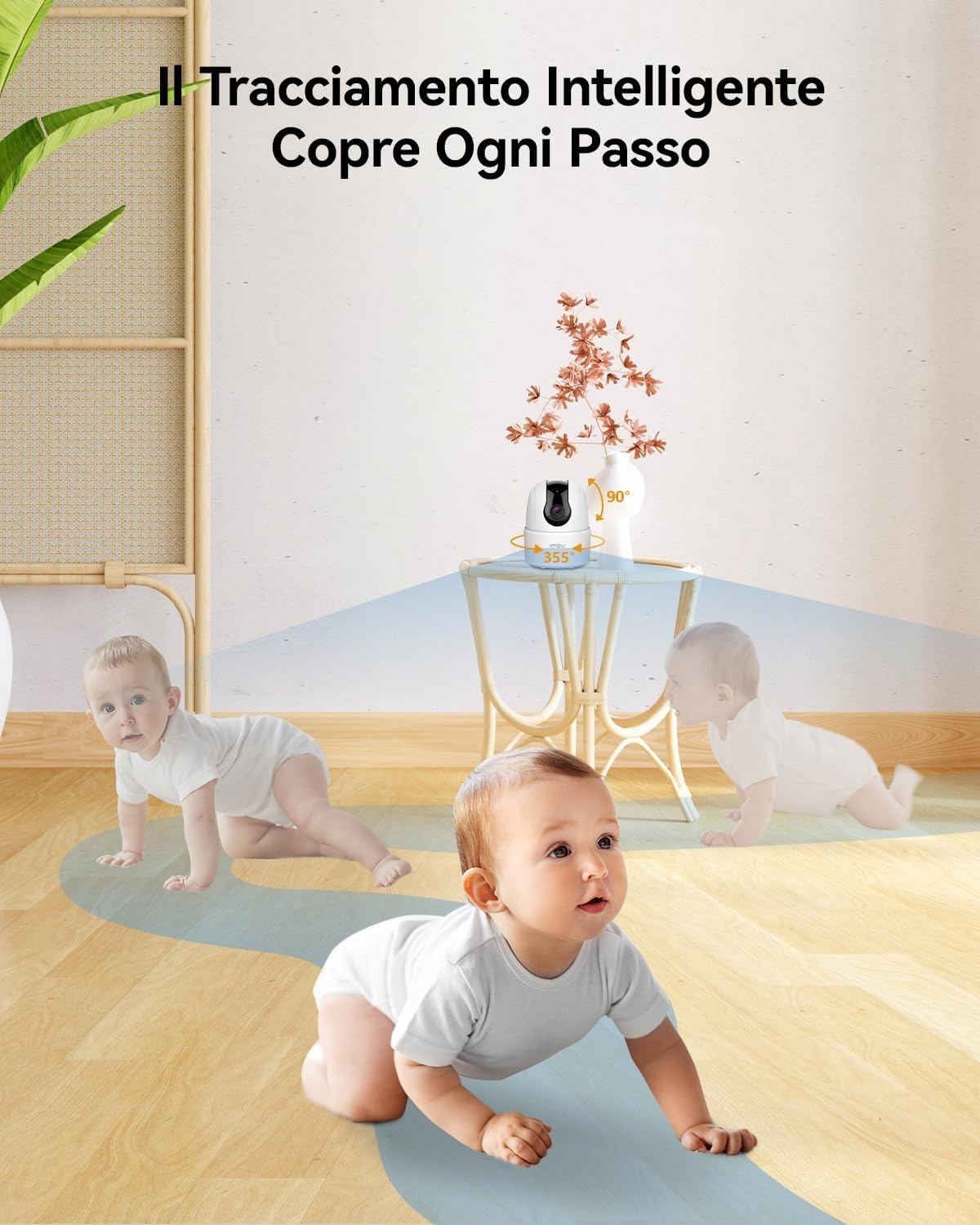 videocamera WiFi 3MP Videocamera WiFi 3MP Interno 2K con Rilevamento Umano - Sorveglianza Sicura immagine 5