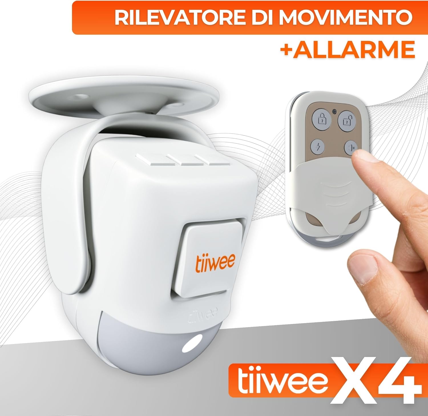 allarme casa Allarme casa wireless tiiwee X4 con sirena 120dB e telecomando, espandibile immagine 2