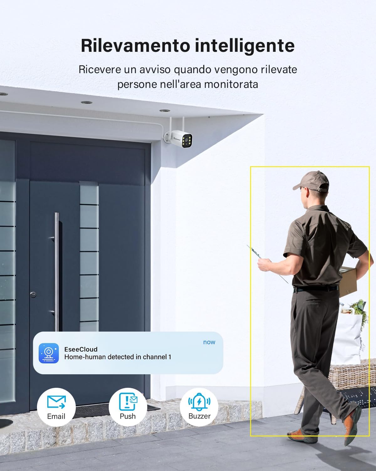 5MP Kit videosorveglianza 5MP WiFi con visione notturna a colori e audio bidirezionale immagine 6