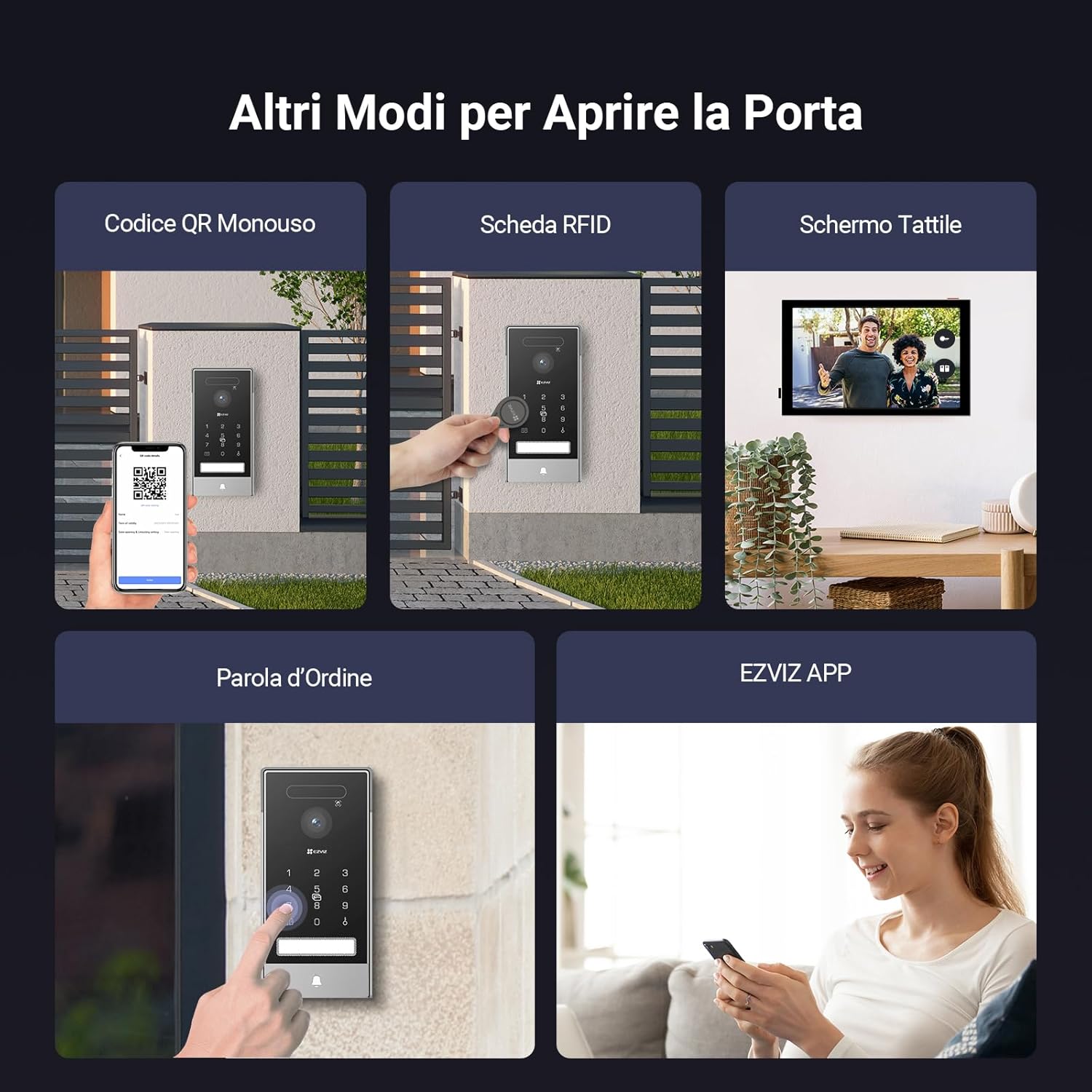 videocamera di sorveglianza Videocamera di sorveglianza 4K con citofono touch e sblocco App HP7 Pro immagine 3