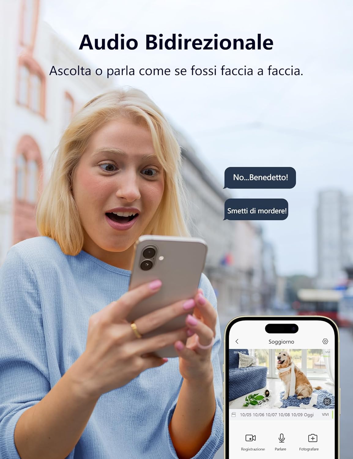 videocamera WiFi Videocamera WiFi Interno 2K con visione notturna e controllo da app immagine 4