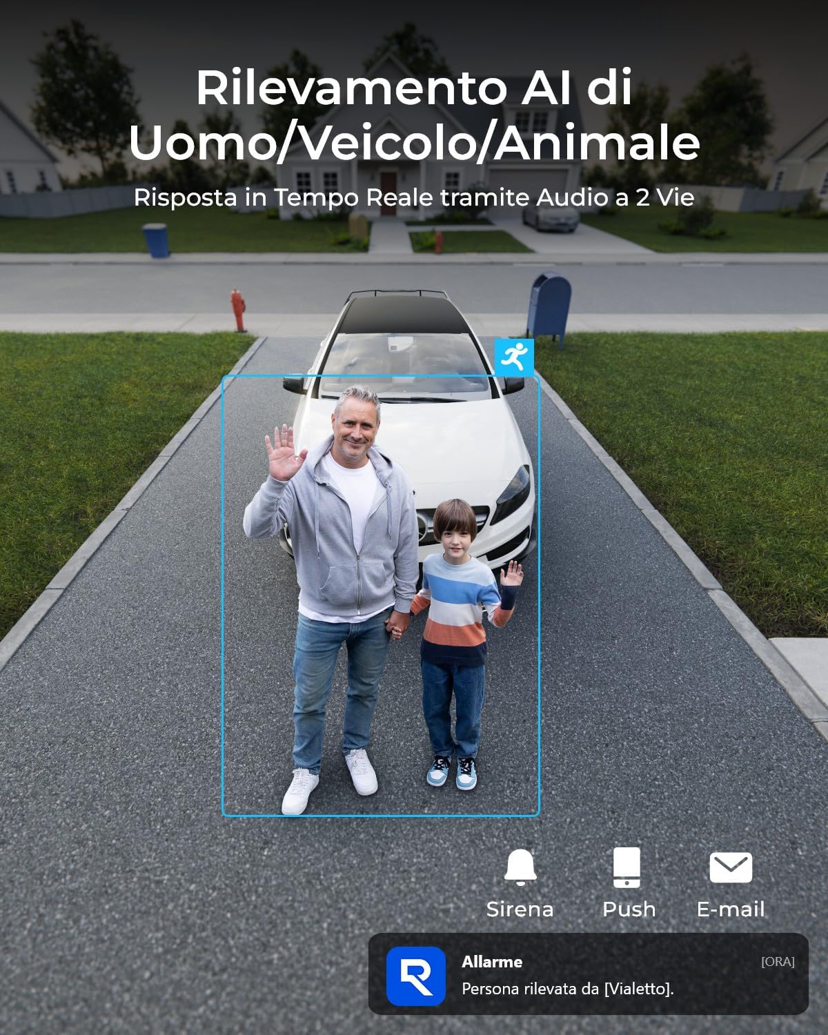 videocamera PoE 16MP Videocamera PoE 16MP per Esterno con Vista Panoramica a 180° immagine 5