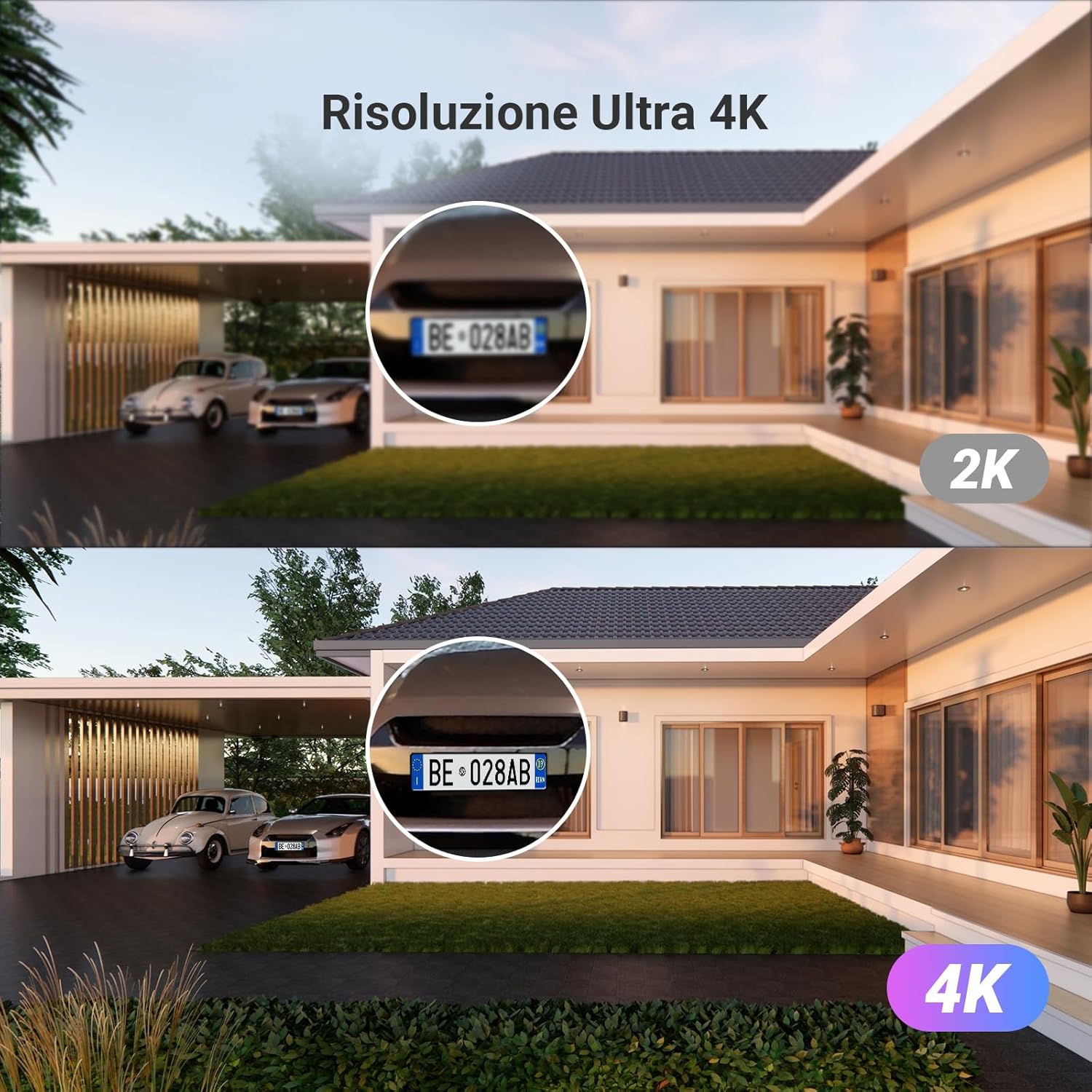 videocamera di sorveglianza Videocamera di sorveglianza 4K con citofono touch e sblocco App HP7 Pro immagine 5