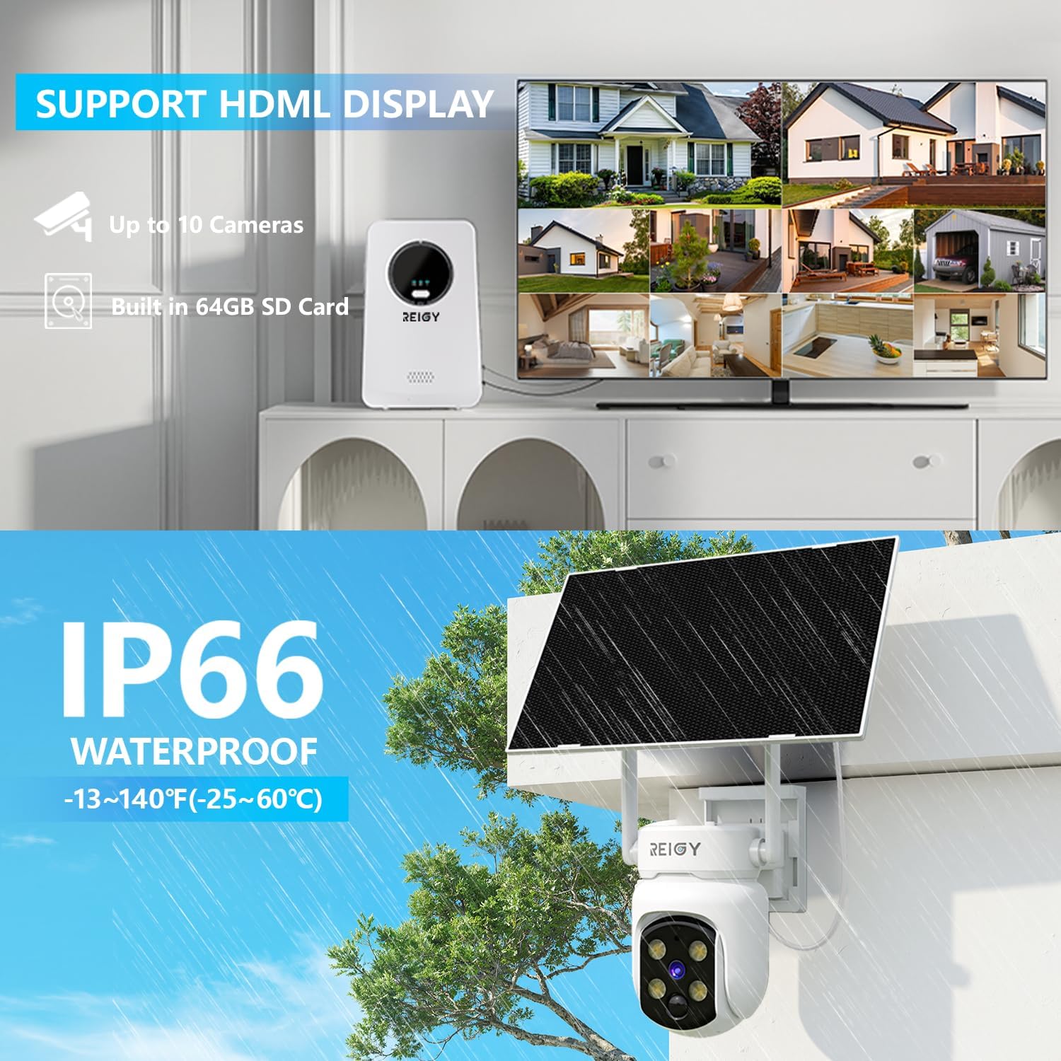 videocamera WiFi 4MP Videocamera WiFi 4MP da esterno con pannello solare e rilevamento PIR immagine 3
