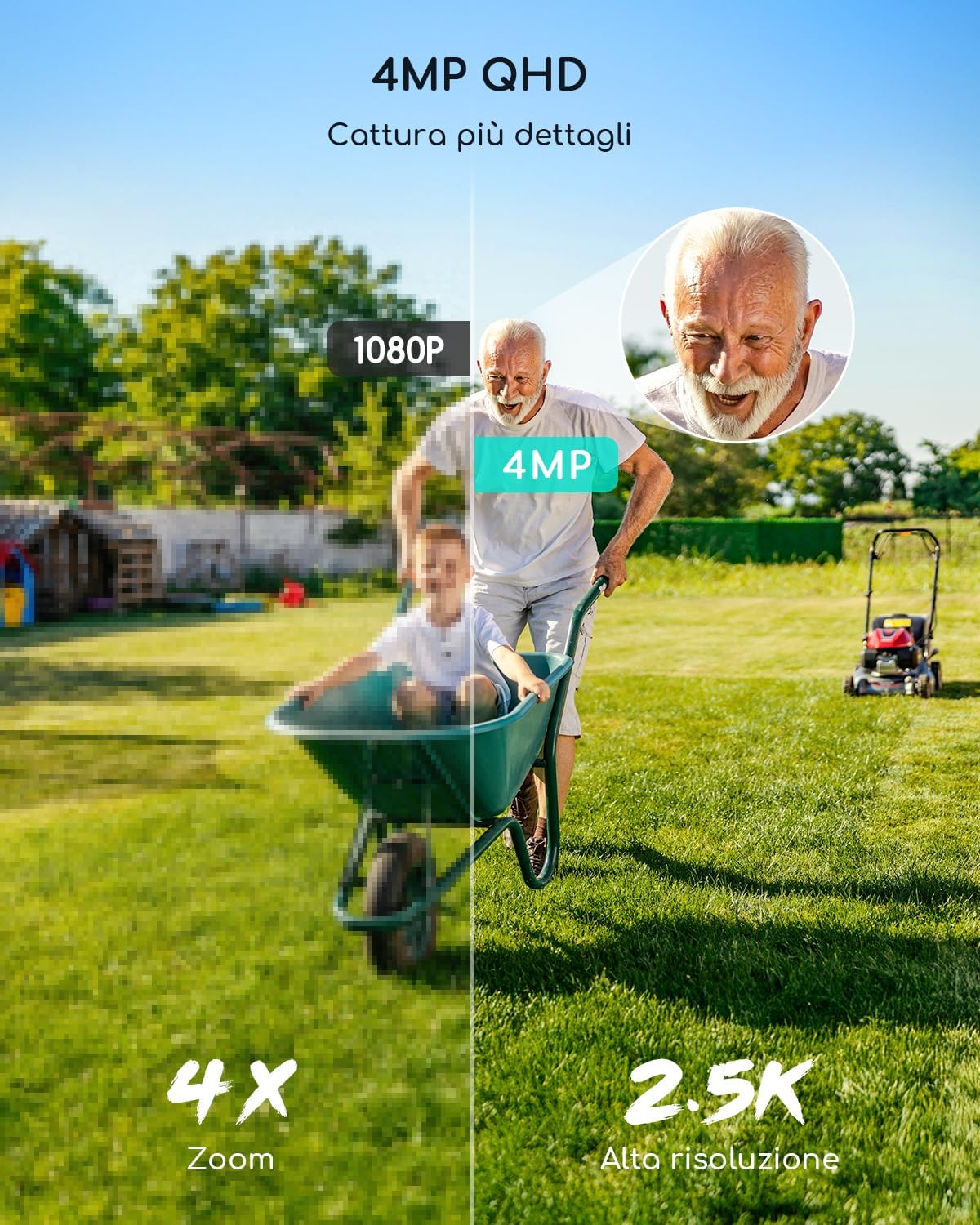 videocamera WiFi dome 4MP Videocamera WiFi dome 4MP esterno con visione notturna a colori immagine 4