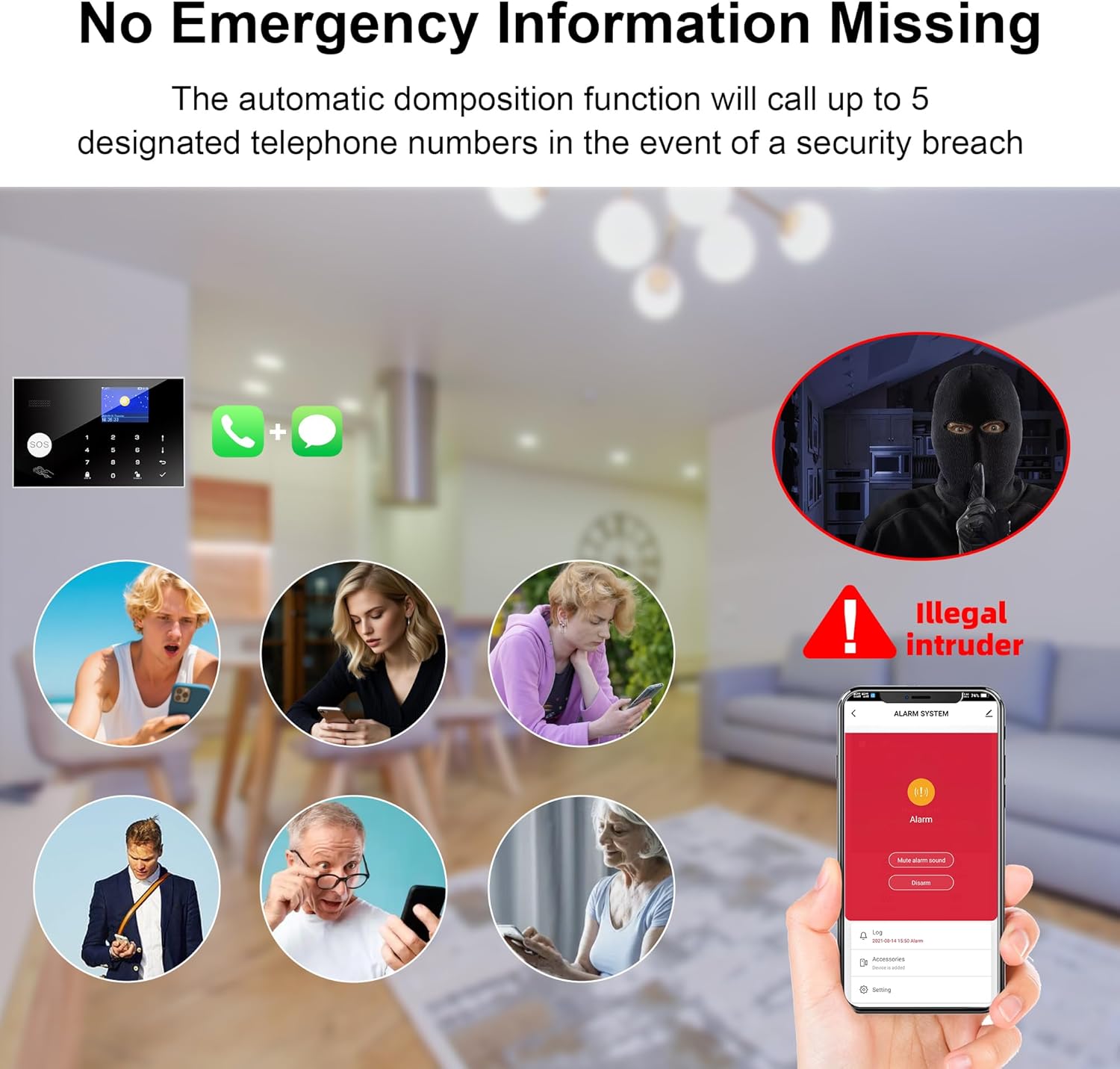 allarme casa Allarme casa wireless WiFi/GSM compatibile Alexa e Google Home immagine 4