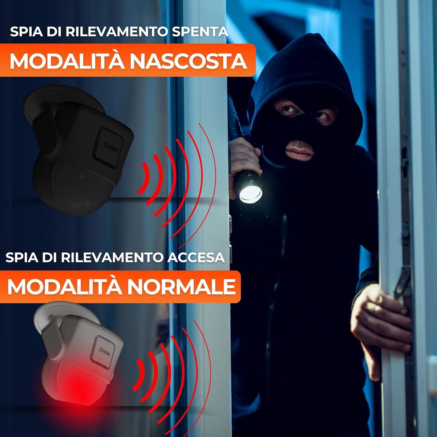 allarme casa Allarme casa wireless tiiwee X4 con sirena 120dB e telecomando, espandibile immagine 5