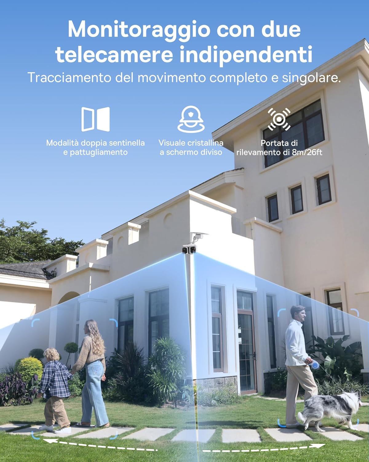 videocamera di sorveglianza Baseus Security X1 Pro videocamera di sorveglianza esterna 300° immagine 4