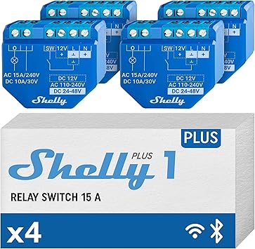 prodotto Shelly Plus 1 Interruttore Intelligente WiFi per Domotica Garage immagine principale
