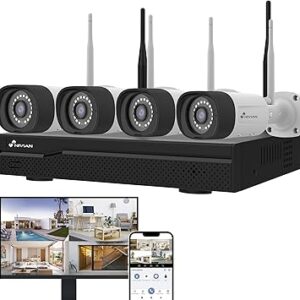 Kit Videosorveglianza WiFi 2K con 4 Telecamere IP NIVIAN e NVR professionale