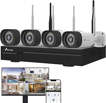 prodotto Kit Videosorveglianza WiFi 2K con 4 Telecamere IP NIVIAN e NVR professionale immagine principale