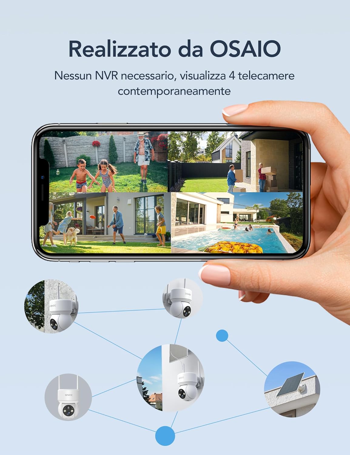 videocamera WiFi 2MP Videocamera WiFi 2MP per Esterno con Pannello Solare e PTZ 360° immagine 6
