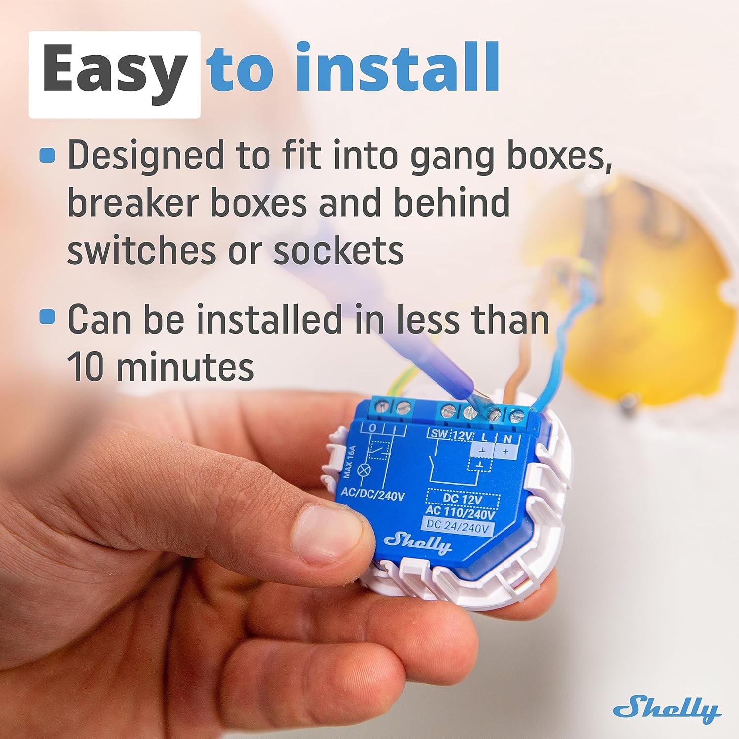 prodotto Shelly Plus 1 Interruttore Intelligente WiFi per Domotica Garage immagine 3