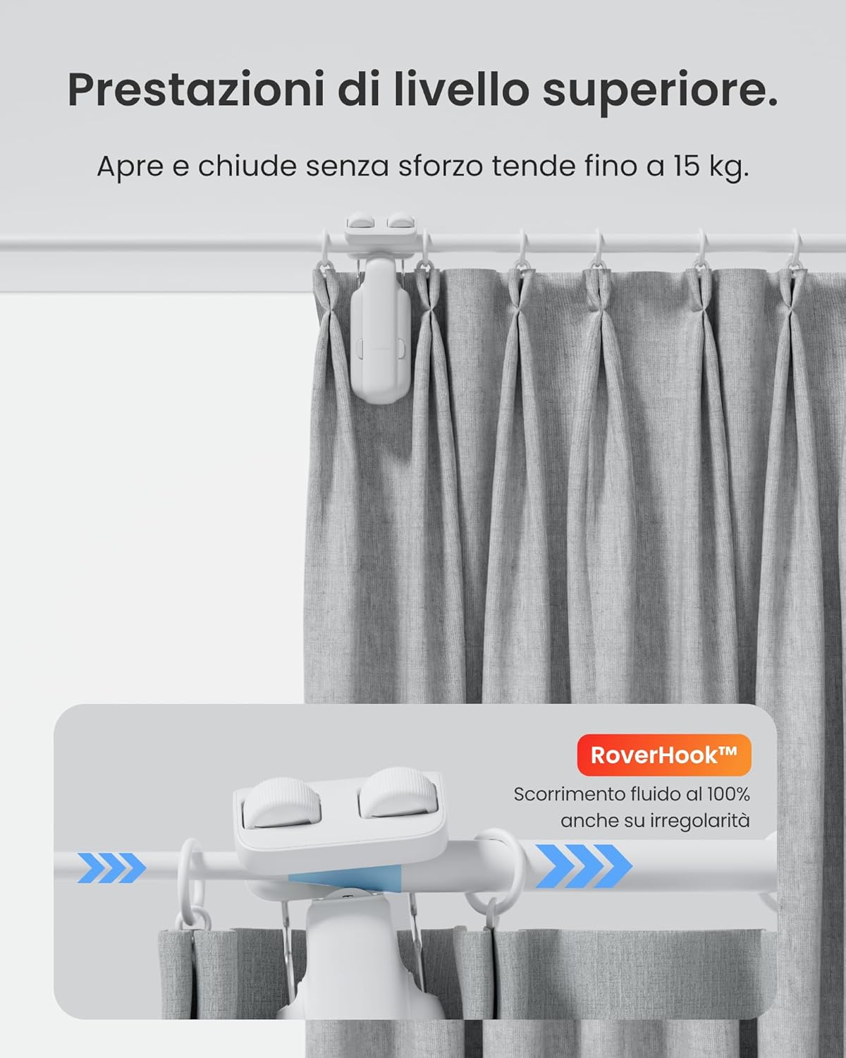 Apri tende intelligente WiFi con app e controllo vocale per casa smart 3