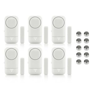 Sensore magnetico allarme porte e finestre Shackcom 120 dB wireless 6 pezzi