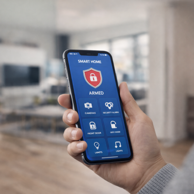 Sistema di domotica per sicurezza casa con controllo da smartphone